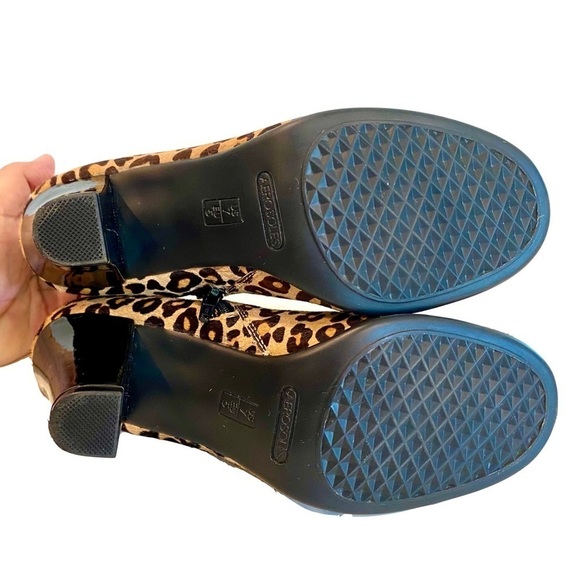 Aerosoles Patrol Car Leopard Print Ankle Boots Diamond Flex Outsole Size 7 M - Picture 9 of 13